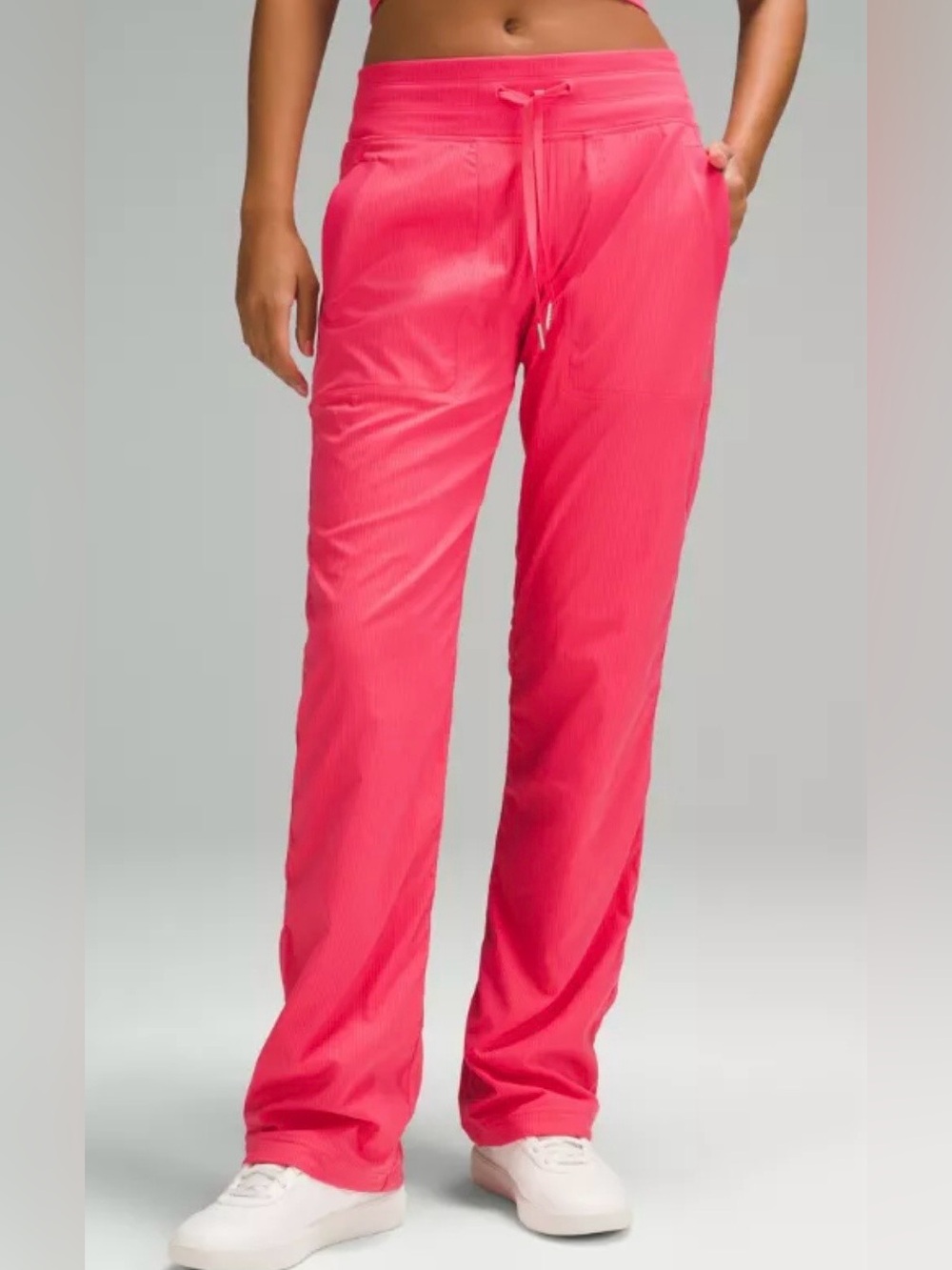 Lululemon Studio Unlined Pants Pink Drawstring Joggers SZ 12